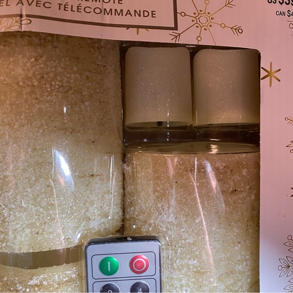 8 LED Glitter Birch Candles with Remote - Picture 3 of 5